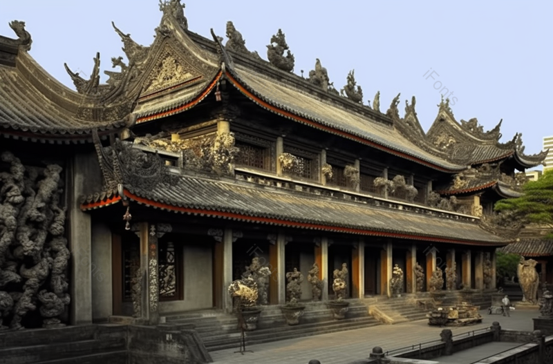 广州陈家祠中国传统文化房屋祠堂建筑无人室外场景实拍图像摄影,高清,摄影图,摄影图片,图片大全,摄影图免费下载